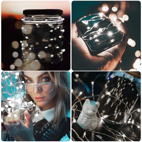 Image of Jsdoin Fairy Lights, 6 Pack 2m 20 Led Battery Operated String Lights Copper Wire Light for Indoor Outdoor Lighting, Bedroom, Wedding Decor, Party, Christmas, Tree Decoration (Cool White)