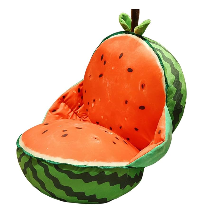 すいか　ミニクッション Amazon｜座布団 折りたたみ 背もたれ 座椅子 スイカ 座面