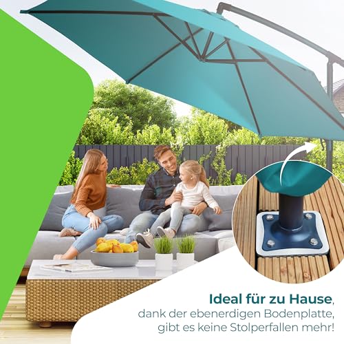 Bodenhülse für Sonnenschirme aus Metall – Universal-Bodenplatte