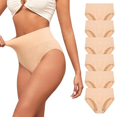 High Waisted Underwear for Women Tummy Control Panties Seamless Breathable Full Coverage Women's Briefs Multipack