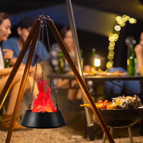 Lanterne LED à effet flamme pour sécuriser et décorer le porche