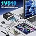10 in 1 & 660W USB C Charging Station Hub GaN III Multiport USB Fast Charger Block (6 USB‑C & 4 USB‑A) PD140W, 65W, 60W, 30W USBC Laptop Charger Compatible with MacBook, iPh0ne, i-Pad, Galaxy S24/S23