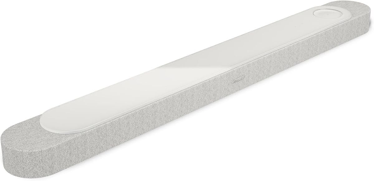 New Lifestyle Ultra Soundbar, Wireless Home Soundbar for TV with Dolby Atmos, Surround Sound, White Smoke | PhaseGuide drivers with TrueSpatial tech and CustomTune for movies, music and gaming