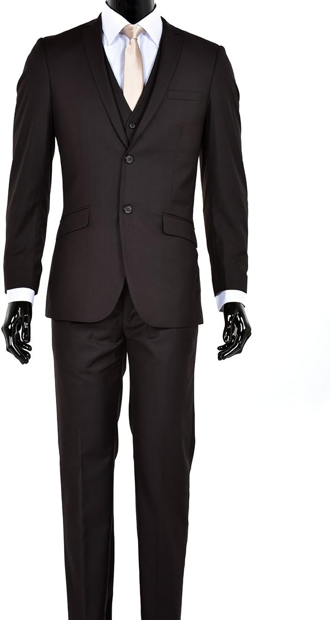 Men's Slim Fit Two Button Three Piece Suit - Many Colors