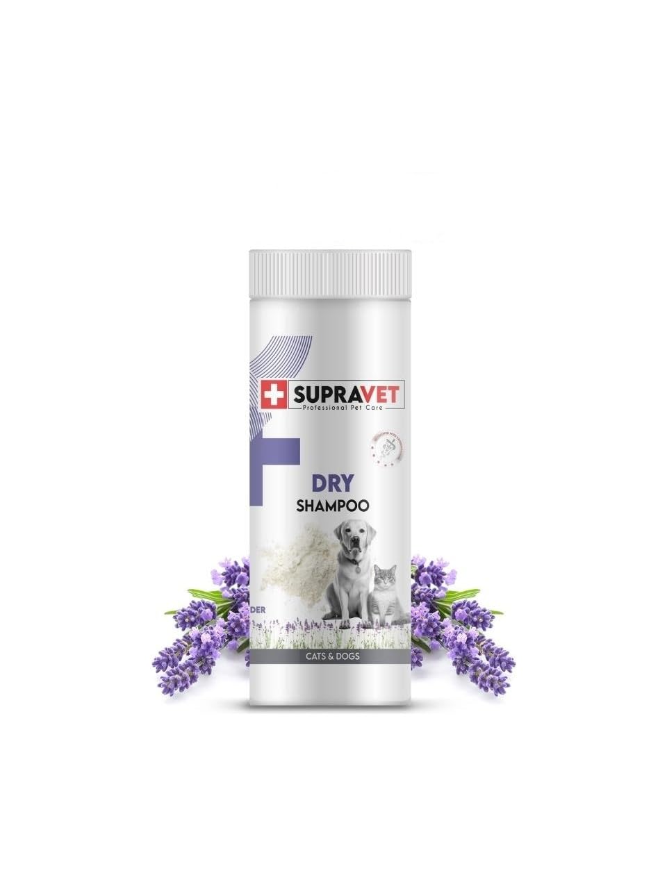 Supravet Dry Shampoo Lavanta Özlü Kedi ve Köpek Toz Şampuan 150 Ml