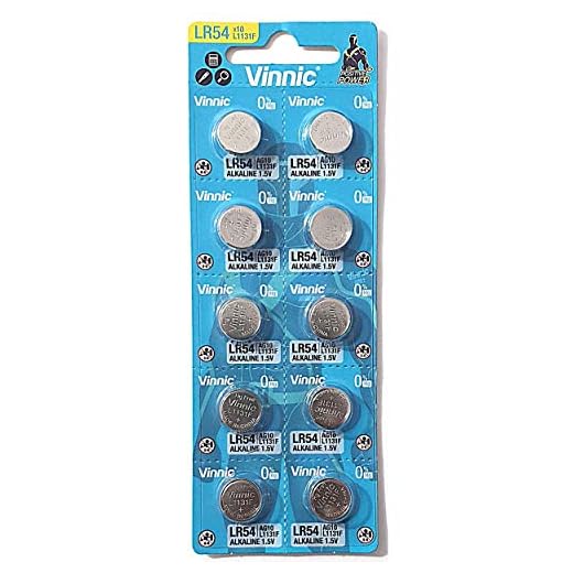 Vinnic Ag10 L1131 189 V10Ga Rw89 D189 Alkaline Battery (10 Pack) Used In Watches, Calculators, Toys