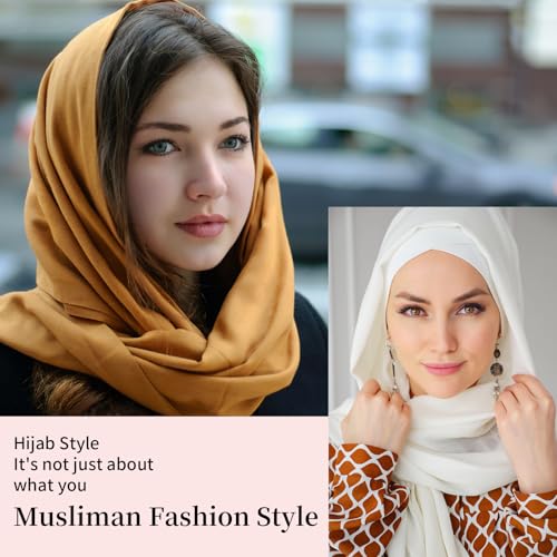 25 Pack Chiffon Hijab Head Scarves for Women 25 Colors Soft Hijab for Women Lightweight Long Scarf Wrap for Whole Season4
