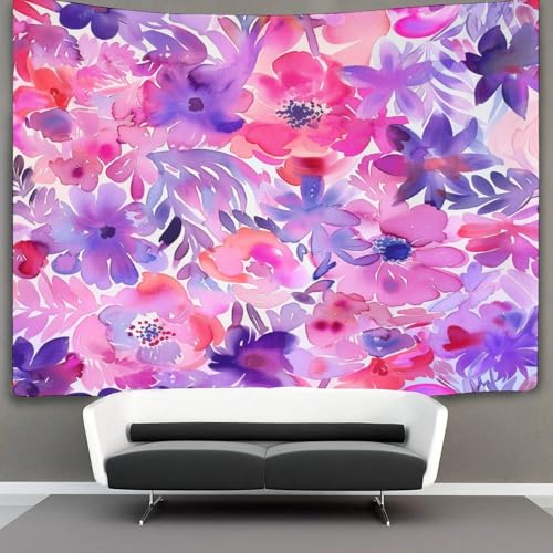 Couverture murale en polyester doux imprimé 3D aquarelle grand format déco