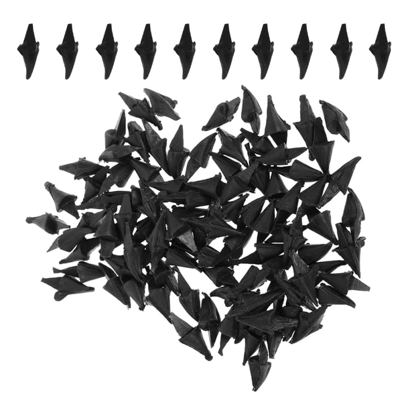 HOMSFOU 80Pcs DIY Fake Chick Beak Inserts Realistic Plastic Bird Beak for Crafts Toy Chicken Mouth Accessories for Animal Costume Props and Holiday Decorations