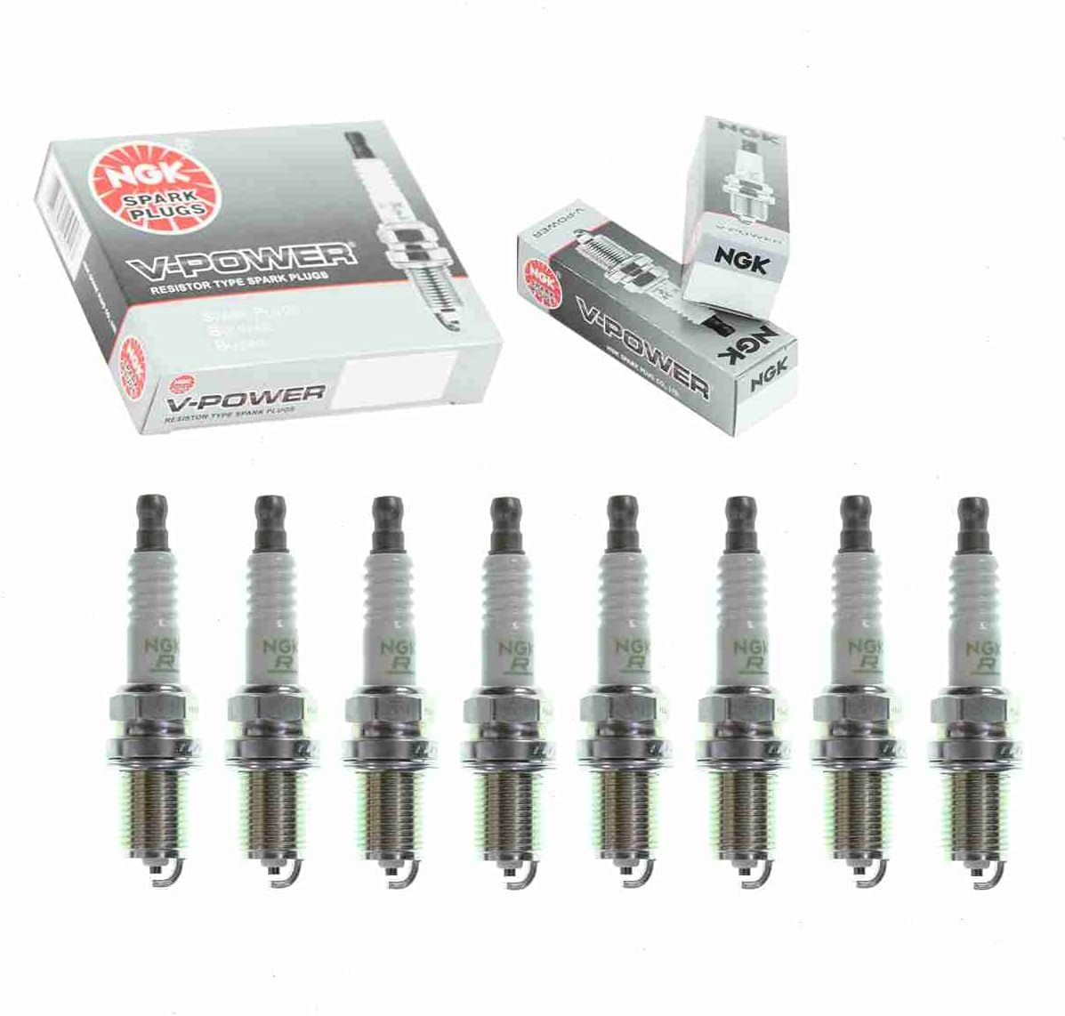 8 pc NGK V-Power Spark Plugs compatible with Lincoln LS 3.9L V8 2000-2006