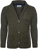 Herren Strick-Sakko mit Reversekragen elegant und sportlich | Herren Strick-Weste mit Brusttasche | Herren Strick-Jacke perfekt für Übergang | Herren Cardigan Designed in Deutschland 7758 Khaki L