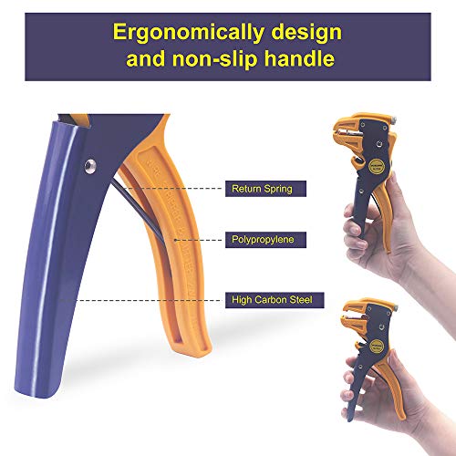 VCELINK GJ702 Pince à Dénuder Automatique Pince Coupante Multifonctionnelle Outil de Dénudage Professionnel pour Electricien – Image 7