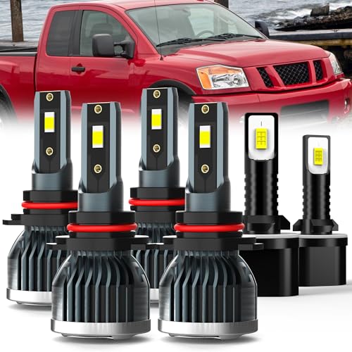AYGZRUB For 2004-2015 Nissan Titan light Bulbs, 9005 High Beam 9006 Low Beam 880 Fog Light Combo, 6PCS by AYGZRUB - Used condition - US$60.79