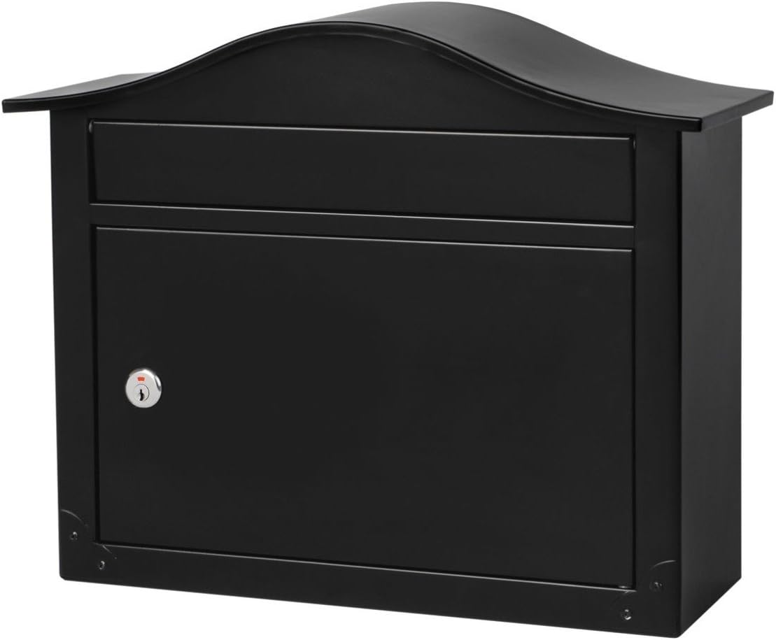 Architectural Mailboxes Saratoga WallMount Lockable Mailbox in Black