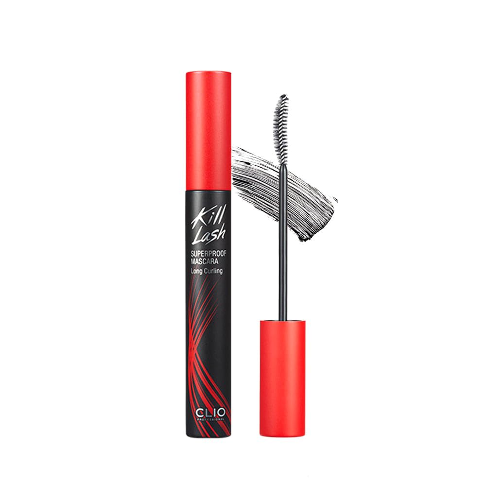 Clio Kill Lash Superproof Mascara - Long Curling for Longer Lashes - Long-Lasting, Waterproof, Smudgeproof