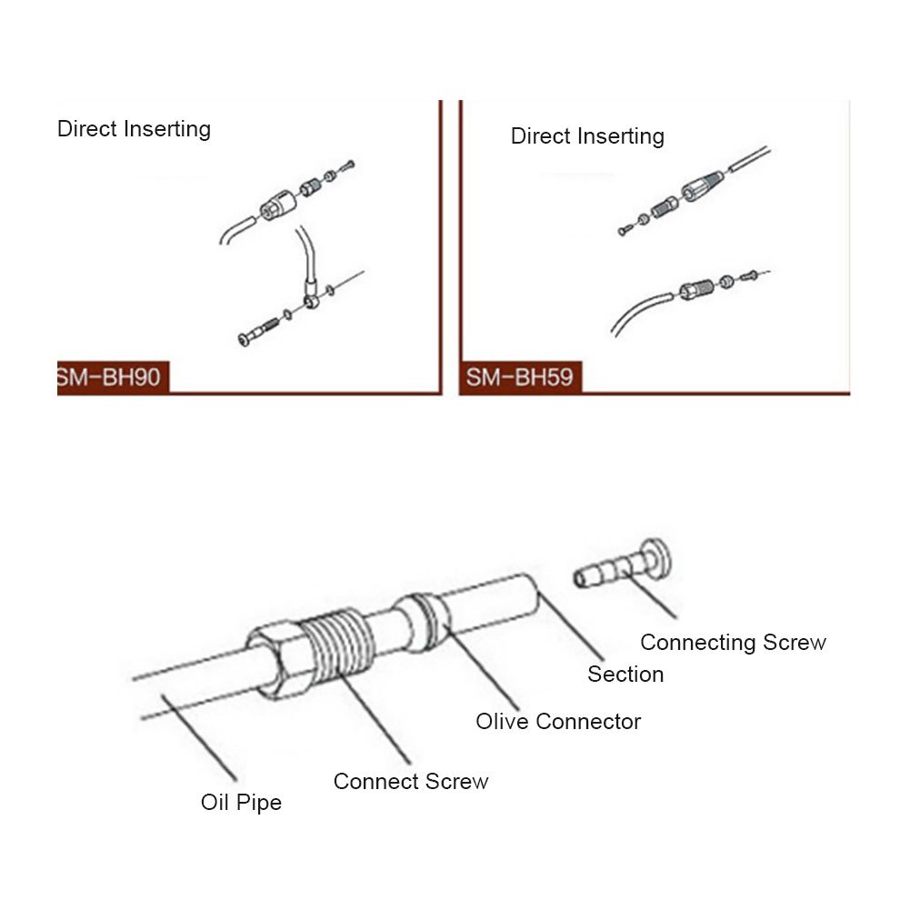 Tbest Wąż hydrauliczny do roweru BH90 BH59 z oliwką i łącznikiem rower olej olej zestaw wkładek do hydraulicznego węża hamulcowego tarczowego