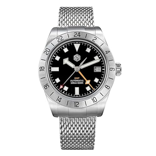 SAN MARTIN rv Y, GMT  v XeX| 39mm rv_Co[ 100m h @Bv NH34 v ATt@CA~[ (rv Y 1)