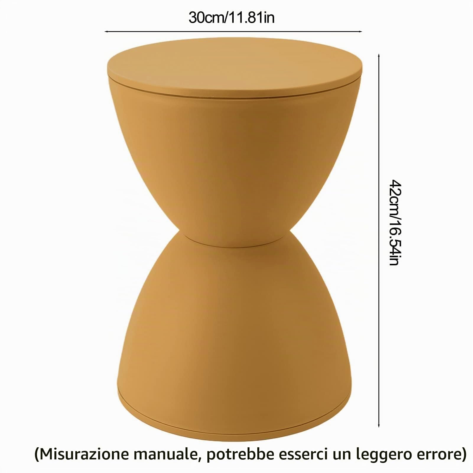 Sgabello a Forma di Clessidra in Plastica Multiuso e Versatile, Design Semplice e Moderno, Resistente e Sicuro