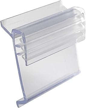 Retail Shelf Tag Sign Holder Gripper, Clip-On Shelf Talker, 1 H x 1W