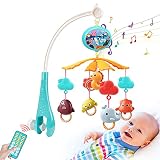 Eayoly Móvil Bebés para Cuna - Juguete de decoración de Cama Infantil - Colgador de Juguete para decoración de Cama Infantil, Campana giratoria para recién Nacidos de 0 a 24 Meses