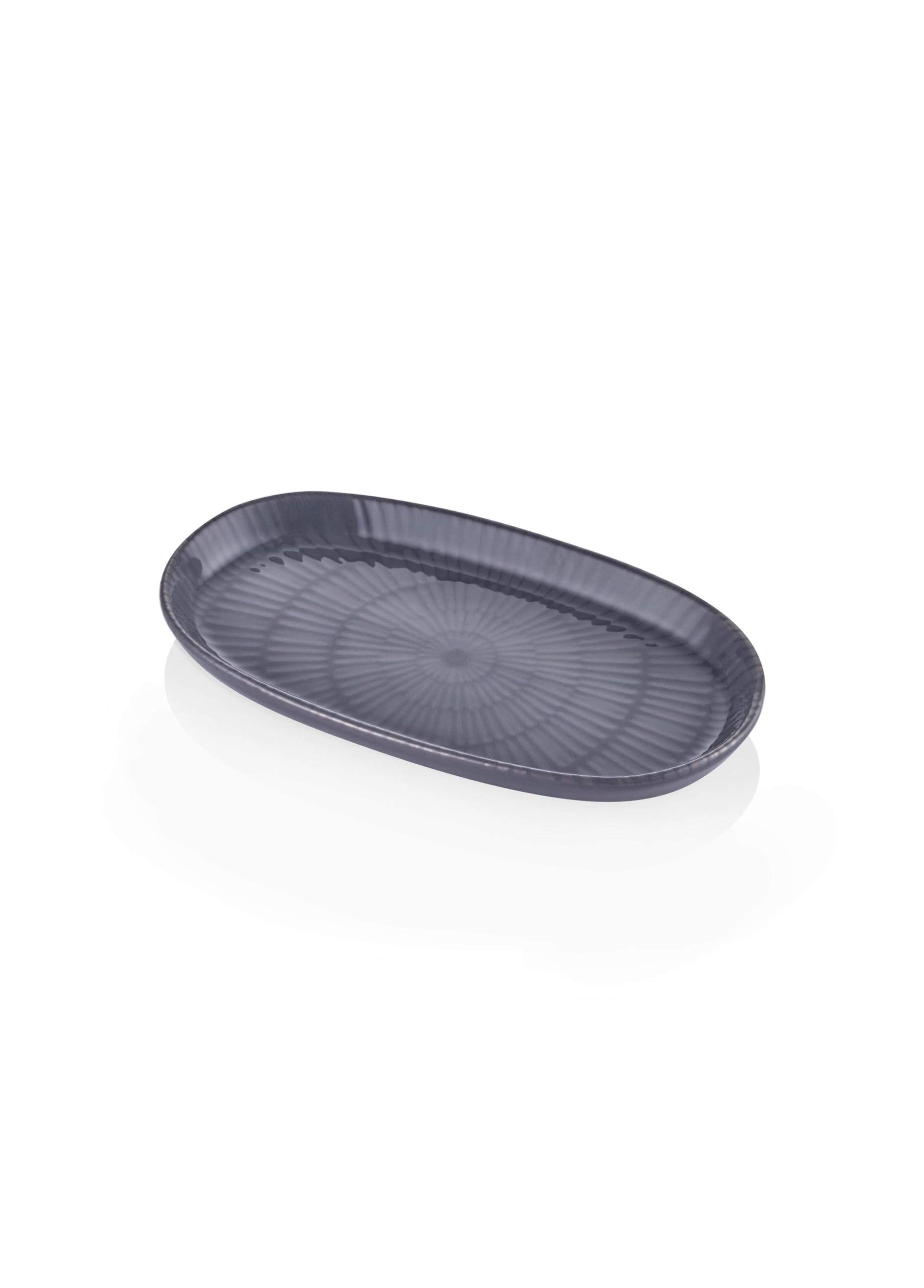 The Mia Noon Oval Servis 2li Gri 26 cm