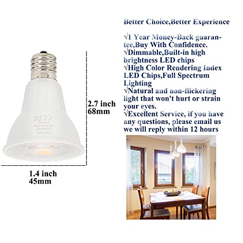 Taysing Dimmable R14 Led Spotlight Bulb 5W Type R Bulb 450 Lumen Mini Reflector Light Bulb E17 Intermediate Base Light Bulb Used For Reading Lamp Cabinet Closet Lamp Desk Lamp(4 Pack Soft White) #TOP2