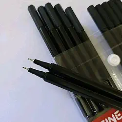 Kit 12 Canetas Fine Line Preta, 0.4mm, Traço Fino e Preciso, para Desenho, Escrita e Arte, Secagem Rápida, Estojo com 12 Unidades