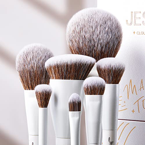 Jessup Makeup Brushes Set 14pcs Make up Brushes Premium Synthetic Foundation Concealer Blush Contour Powder Eye Shadow Blending Brush, Pearl White T343 Jessup Makeup Brushes Set 14pcs Make up Brushes Premium Synthetic Foundation Concealer Blush Contour Powder Eye Shadow Blending Brush, Pearl White T343
