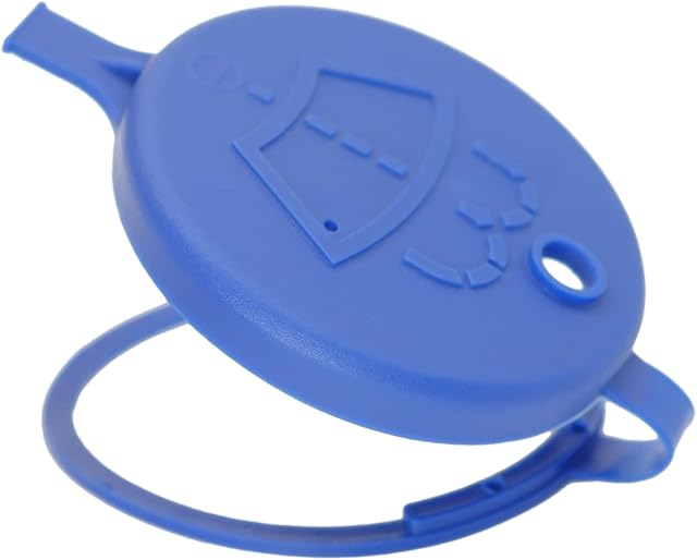LRMYS Replacement Car Windscreen Fluid Reservoir Cap, Automobile Washer Wiper Cleaning Fluid Bottle Cover 52.5mm Inner Diameter Suit for Ford Focus Citroen Peugeot, Blue 1 Pack