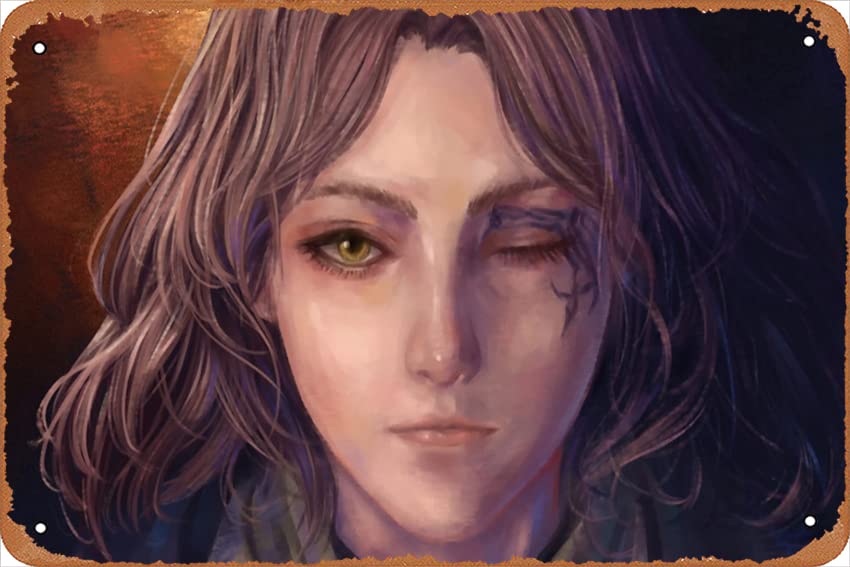 Melina Elden Ring Art 4K #8021f Game Poster Metal Tin Signs Modern Wall Decoration for Bedroom Office Home Wall Home Room 8x12 Inches