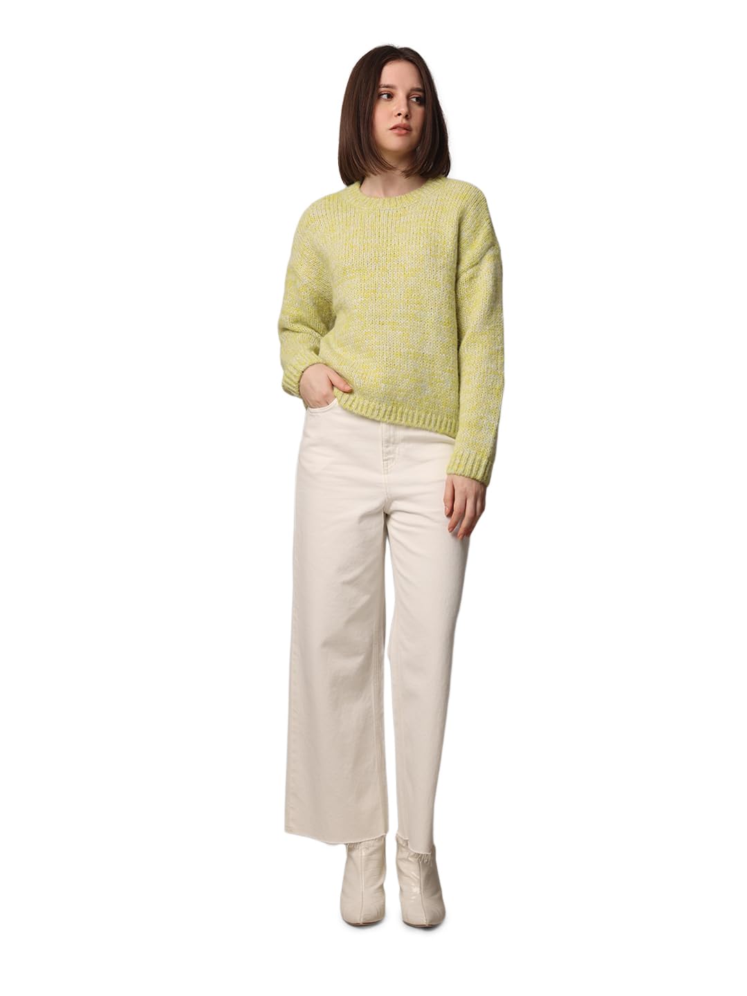 only Women's Polyester Classic Round Neck Sweater-picture-13