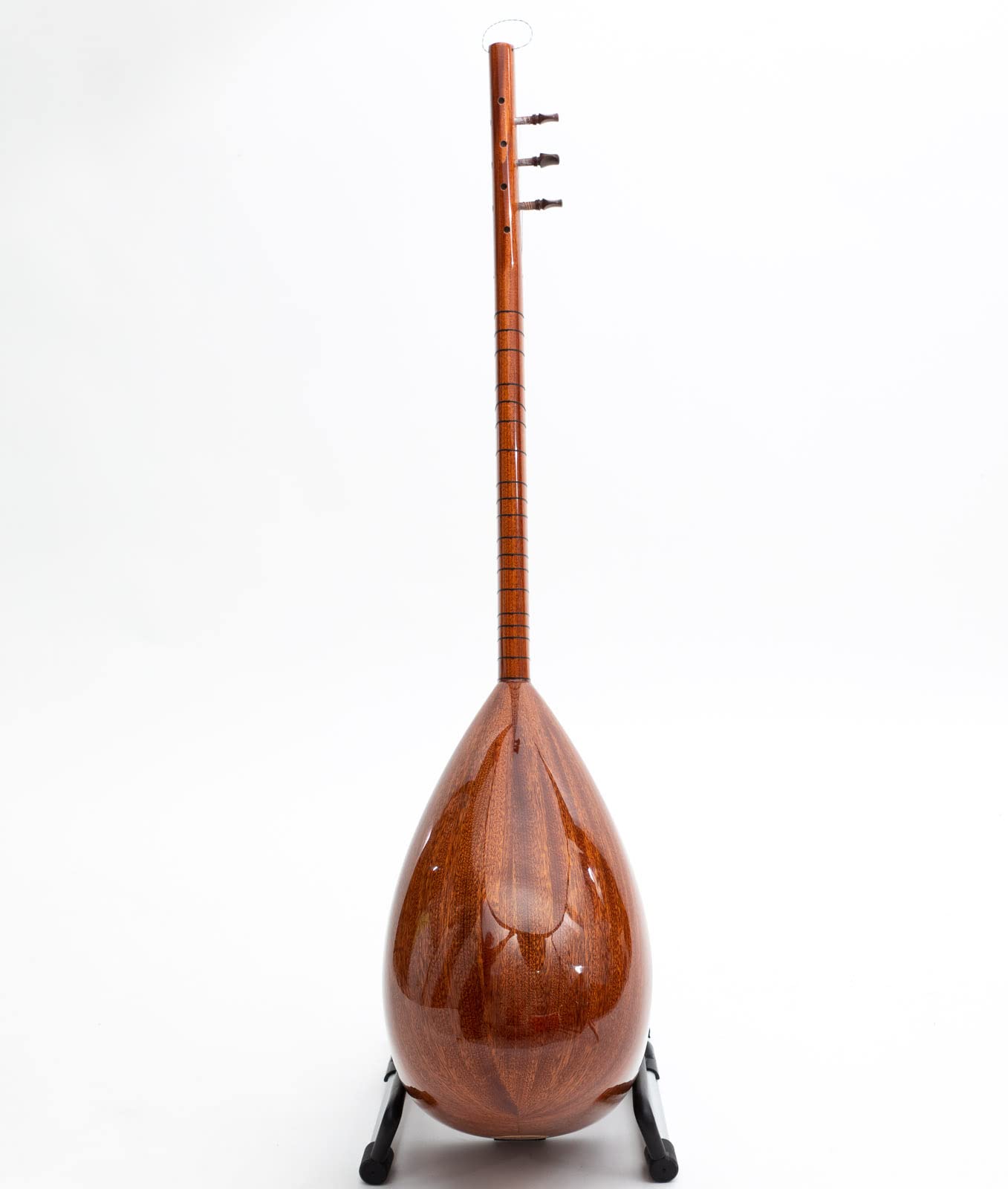 Saz Baglama Türkisches Instrument mit kurzem Hals, spezielles Mahagoniholz mit Ebenholzheringen, handgefertigtes Saiteninstrument
