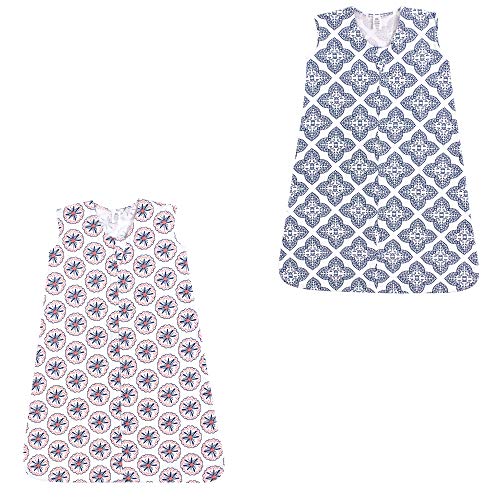 Yoga Sprout Soft Jersey Safe Sleep Wearable Sleeping Bag 2 Pack, Bloom and Ornate Clover, 12-18 Months