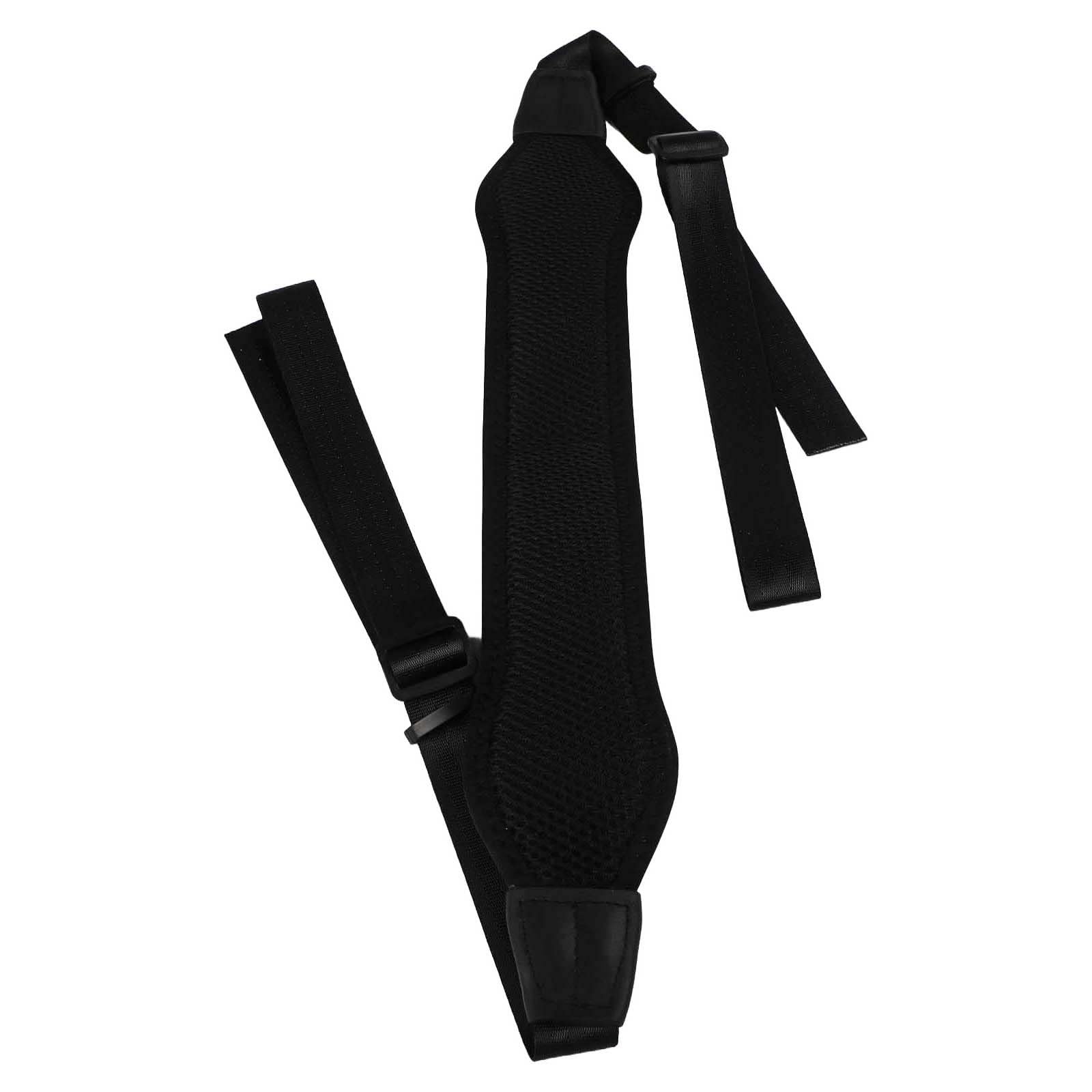 Sangle d'épaule réglable en laiton pour baryton euphonium basson ténor harnais de soutien confortable en coton respirant noir 195 cm