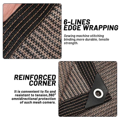 WBRSybUS 90% Shade Cloth for Plants, UV Resistant Sun Shade Mesh Net with Grommets Mesh Tarp Plant Shade Cover for Plants Garden Greenhouse Patio Yard Pergola - Image 4