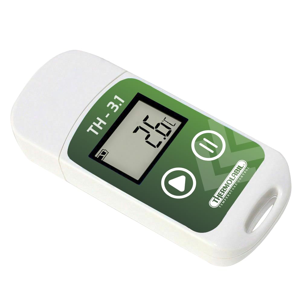 TH-3.1 USB – Termómetro/Data Logger para Nevera (Medicamentos/Vacunas) – USB – LCD – 16.000 Registros – IP65 – EN-12830, CE, RoHS – CR2032