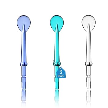 Tongue Scraper Attachment Replacement Compatible with Waterpik Water Flosser, BOEEA Tongue Cleaner Tip for Waterpik Flosser, Oral irrigator Tongue Cleaner Tips, 3 PCS