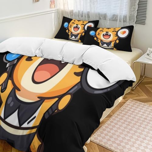 Parure de lit enfant dessin animé housse couette 155x220 linge lit microfibre douce - 3