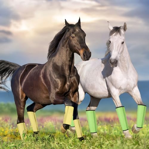 Image of Jexine Set of 8 Mesh Fly Boots for Horse Loose Fitting Non Slip Breathable Horse Fly Leggings Protective Reduces Stress Leg Fatigue Wraps for Preventing Flies Mosquitoes Bite