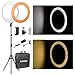 Produktbild Flash Ring Light, Zomei Stufenlos Dimmen 18"/ 46cm LED Ring Licht mit Licht Stand, Mini Ball Kopf und Telefon Adapter 58W 5500K Beleuchtung Kit für YouTube Video, Make-up Schießen, Portrait