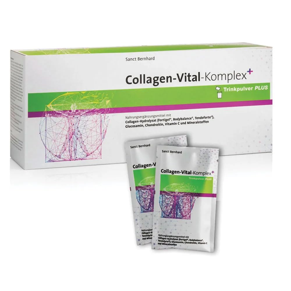 Colágeno Hidrolizado en Polvo con Vitamina C, Magnesio y Manganeso - 750g | Fortigel®, Bodybalance®, Tendoforte® | 1 Sobre al Día | Para los Huesos, los Cartílagos y los Tejidos Conectivos
