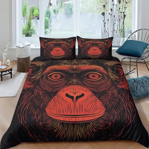 Housse de couette singe 3D pour décorer une chambre d'enfant