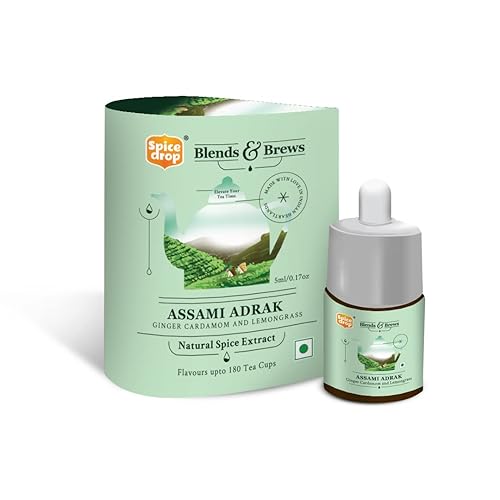 Vista 4 de Spice Drop - Té, café, café con leche Calidad premium y rico aroma Auténtico extracto de especias indias Mezcla de especias puras sin color ni