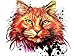 Orange Kitty Cat 3 Inch Transparent Sticker