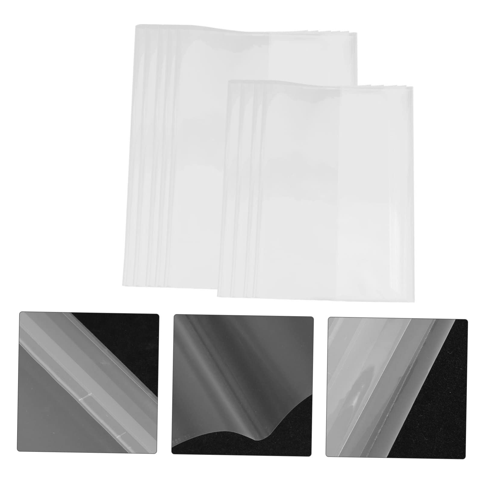 DOITOOL 80 Pezzi Copertine Trasparenti Protettive per Libri Scolastici Pellicola Resistente e Coprilibri Plastica Strappo per Studenti