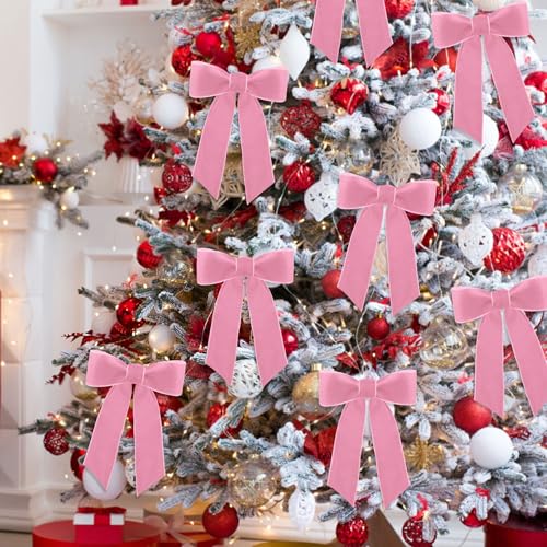 Image of Tsorode 10 Yards Black Velvet Ribbon 1 Inch for Christmas Tree,Velvet Christmas Ribbon for Gift Wrapping Crafts Bow Wreath Holiday Decorations (Pink, 1 1 /2 inch-10 Yard)