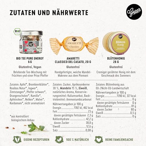 Gepp’s Feinkost Gute Besserung Wundertüte Mini I Kleiner gefüllter Geschenkkorb mit Delikatessen für Genesungswünsche I Get well soon Geschenk zur Aufmunterung I Gourmet Geschenkset als Trostpflaster