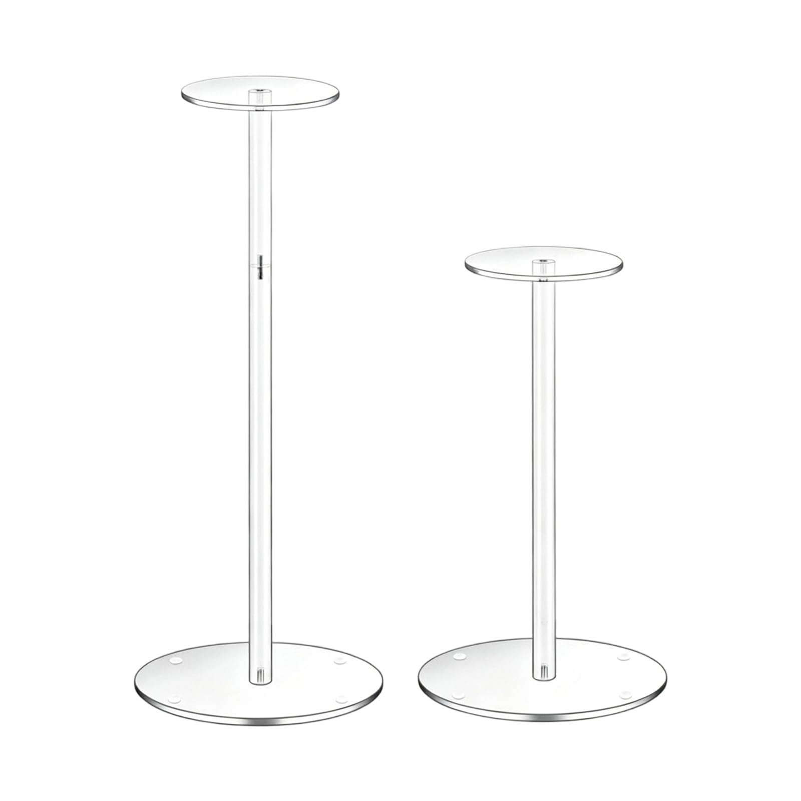 Whoasyst Acrylic Wigs Stand Modern Hat Showcases Stand Bedroom Caps Organizers Suitable for All Hat Types and Exhibitions Display