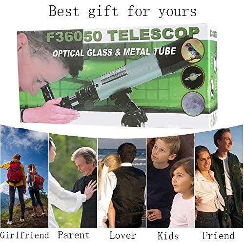 Teleskop für Kinder, astronomisches Teleskop mit Zoom, 90 x HD, für den Außenbereich, Merkmak, pädagogisches Teleskop… – Bild 8