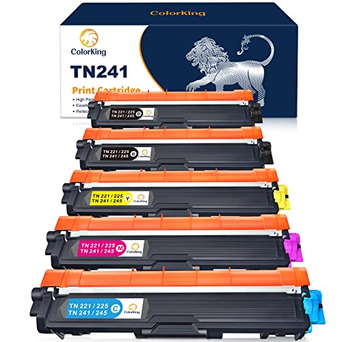 Toner Brother Dcp 9020Cdw ColorKing TN241 TN245 TN-241 TN-245 Cartucho de Tóner Reemplazo Compatible para Brother DCP-9020CDW DCP-9015CDW HL-3140CW...